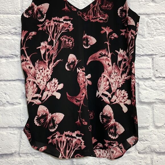 KISMET Butterfly and Floral Print Double V Tank Top Size Extra Small - Picture 4 of 11